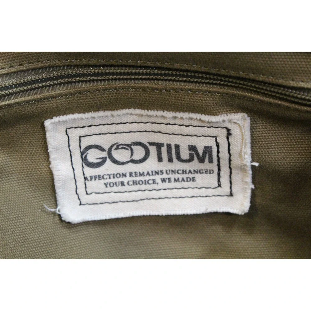 Gootium Canvas Messenger Bag Khaki Brown Crossbody Field Satchel Shoulder Bag
